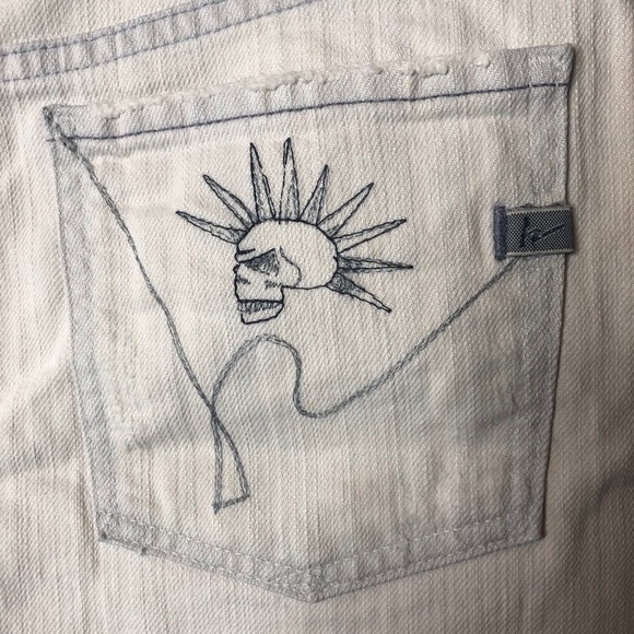 CITIZENS of Humanity by Jerome Dahan Destroyed Spike MohawkSkull Denim Skirt - Picture 7 of 13